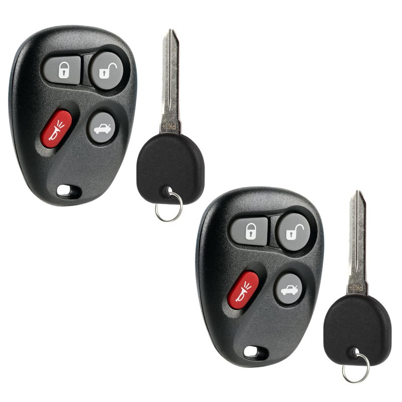 Key Fob Keyless Entry Remote fits 2003-2007 Cadillac CTS + PK3 Key (12223130-50), Set of 2